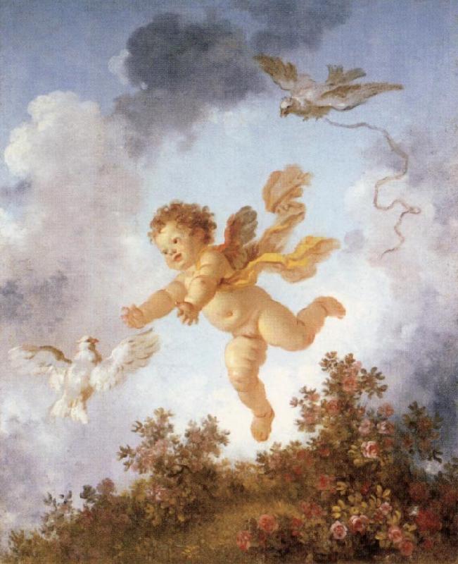 Jean-Honore Fragonard Pursuing a dove oil painting image
